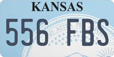 KS license plate 556FBS