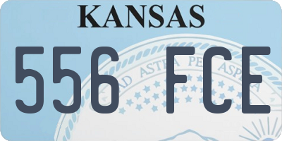 KS license plate 556FCE