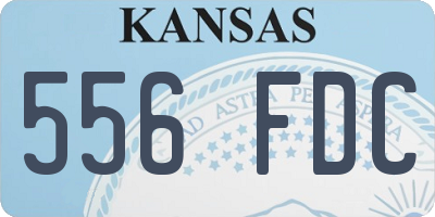 KS license plate 556FDC