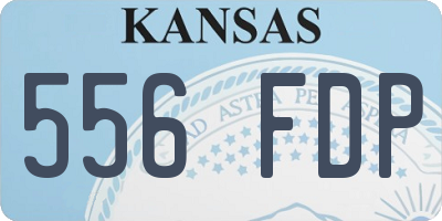KS license plate 556FDP