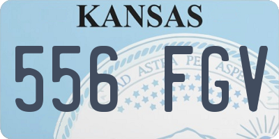 KS license plate 556FGV