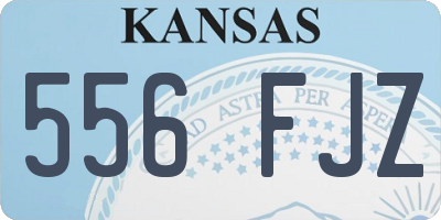 KS license plate 556FJZ