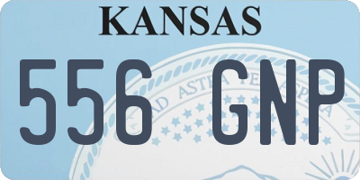 KS license plate 556GNP
