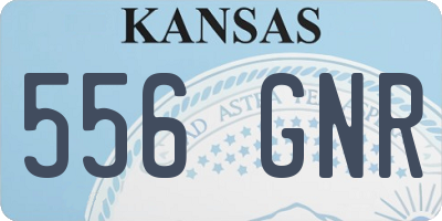 KS license plate 556GNR