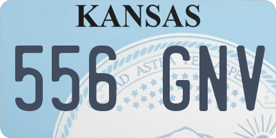 KS license plate 556GNV