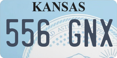 KS license plate 556GNX
