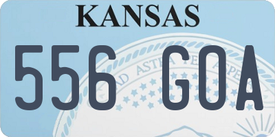 KS license plate 556GOA
