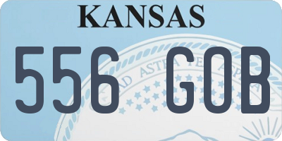 KS license plate 556GOB