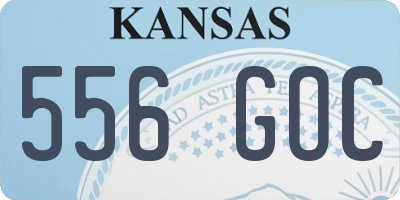 KS license plate 556GOC