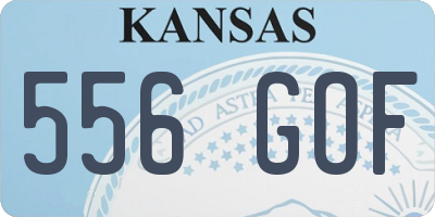 KS license plate 556GOF