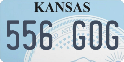 KS license plate 556GOG