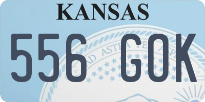 KS license plate 556GOK