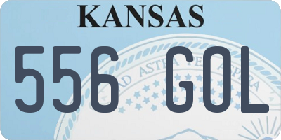KS license plate 556GOL
