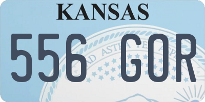 KS license plate 556GOR