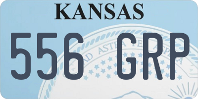 KS license plate 556GRP