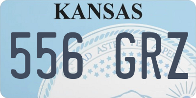 KS license plate 556GRZ
