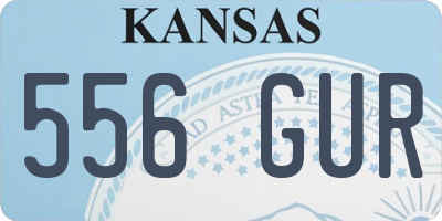 KS license plate 556GUR