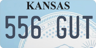 KS license plate 556GUT