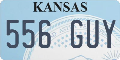 KS license plate 556GUY