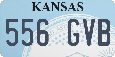 KS license plate 556GVB