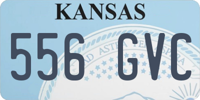 KS license plate 556GVC