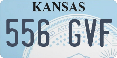 KS license plate 556GVF