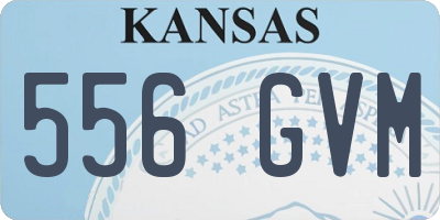 KS license plate 556GVM
