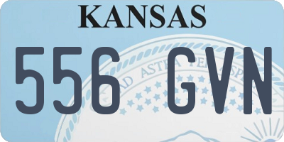 KS license plate 556GVN
