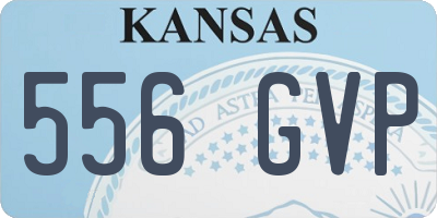 KS license plate 556GVP