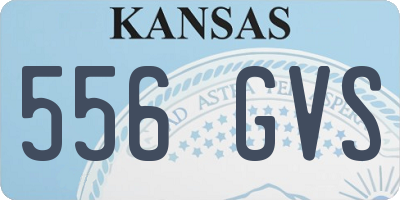 KS license plate 556GVS