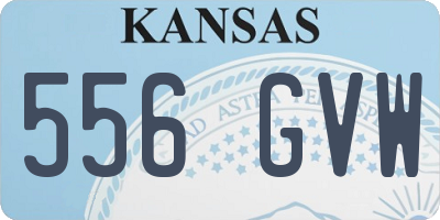 KS license plate 556GVW