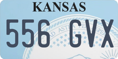 KS license plate 556GVX