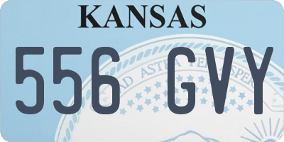 KS license plate 556GVY