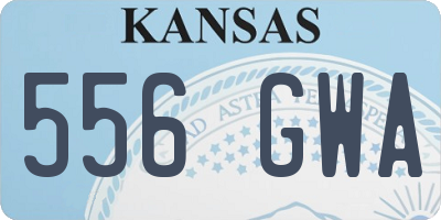 KS license plate 556GWA