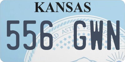 KS license plate 556GWN
