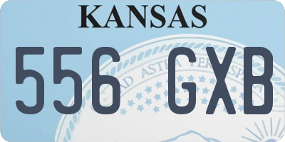 KS license plate 556GXB