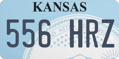 KS license plate 556HRZ