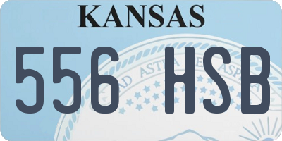 KS license plate 556HSB