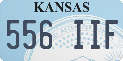 KS license plate 556IIF