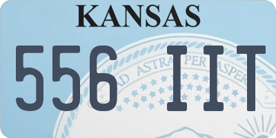 KS license plate 556IIT