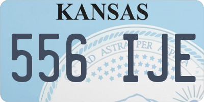 KS license plate 556IJE