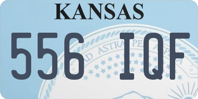 KS license plate 556IQF