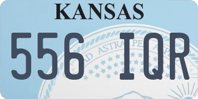 KS license plate 556IQR