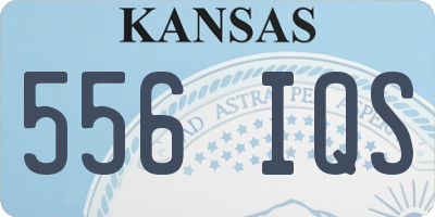 KS license plate 556IQS