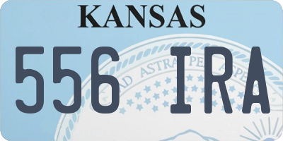 KS license plate 556IRA