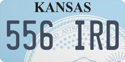 KS license plate 556IRD