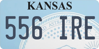 KS license plate 556IRE