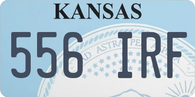 KS license plate 556IRF