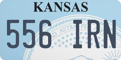 KS license plate 556IRN