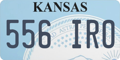 KS license plate 556IRO